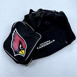 NFL Arizona Cardinals Duffle Bag Black Zip Up Travel Luggage Gym Football